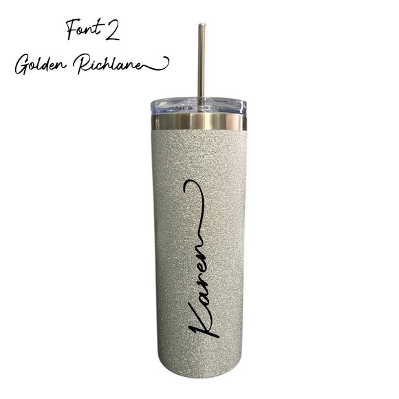 Personalized 20oz Glitter Sparkle Tumbler - Picture 6 of 12